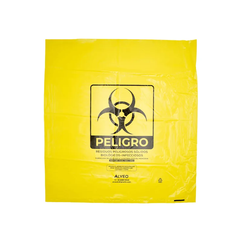 Bolsa Amarilla RPBI 55×60 cm — calibre 300, certificada NOM-087