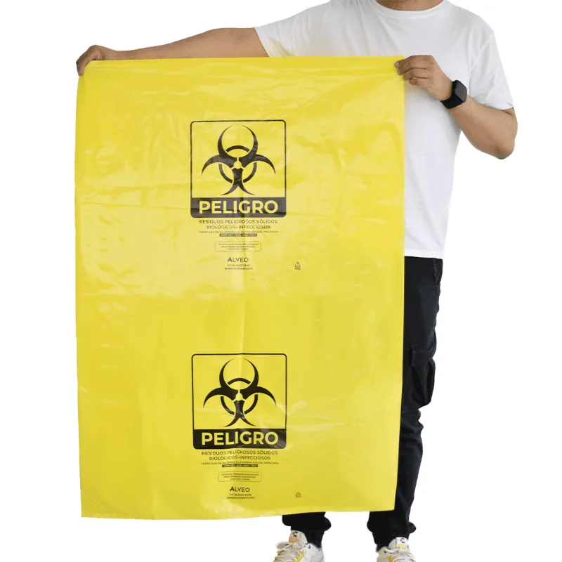 Bolsa Amarilla RPBI 78×109 cm — calibre 300, certificada NOM-087