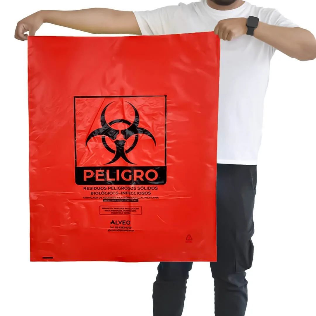 Bolsa Roja RPBI 70×90 cm — calibre 300, certificada NOM-087