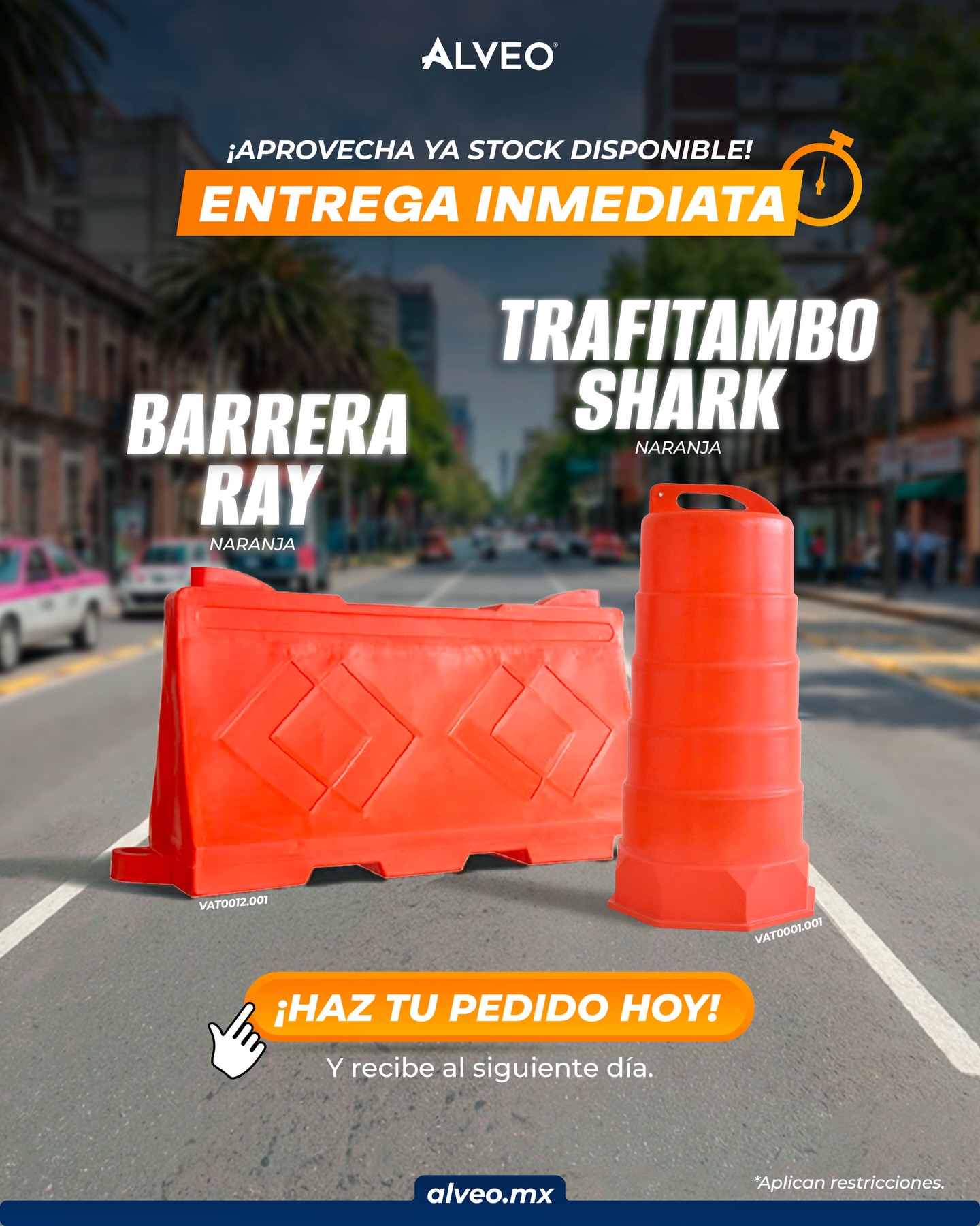 Ya hay stock. Ya hay entrega inmediata.
Solo falta que lo pidas. 🚧 🗣️

Barrera
