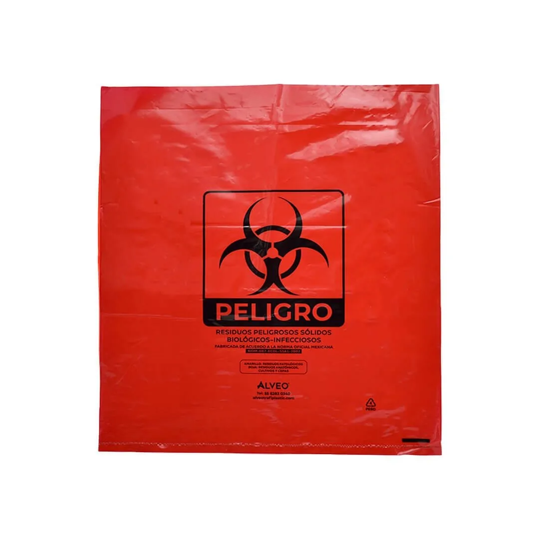 Bolsa Roja RPBI 55×60 cm — calibre 300, certificada NOM-087