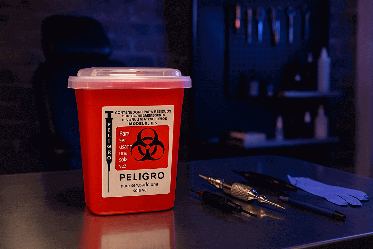 ¿Estudios de tatuajes y perforaciones deben usar bolsas de RPBI para sus desechos?