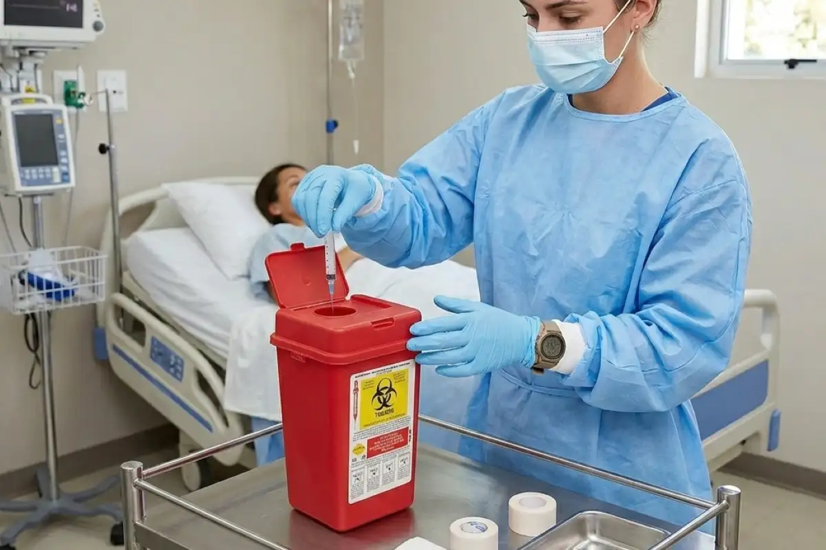 contenedor de punzocortantes